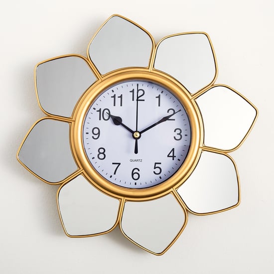 Corvus Mural Set of 3 Decorative Mirror with Clocks
