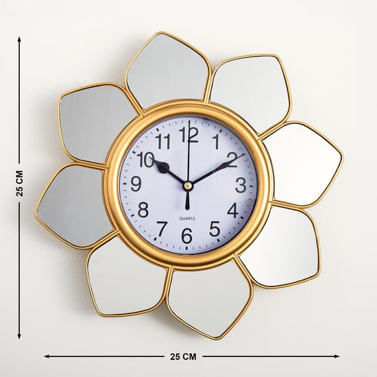 Corvus Mural Set of 3 Decorative Mirror with Clocks
