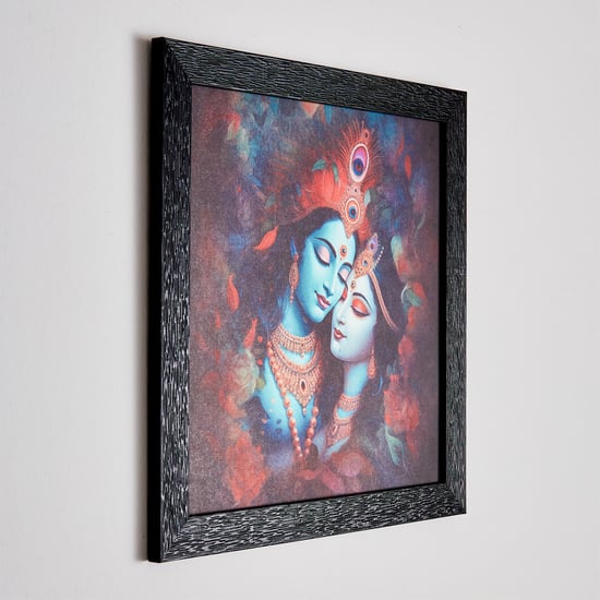 Aura MDF Divine Radha Krishna Picture Frame - 32x32cm