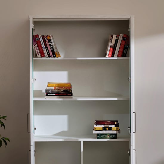 Quadro 2-Door Book Cabinet - White