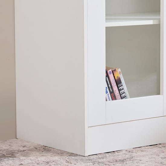 Quadro 3-Door Book Cabinet - White