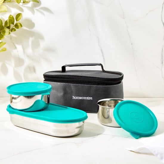 Korobka Taze 3Pcs Stainless Steel Lunch Boxes with Bag