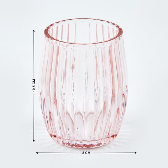 Nova Senorita Glass Ribbed Toothbrush Holder