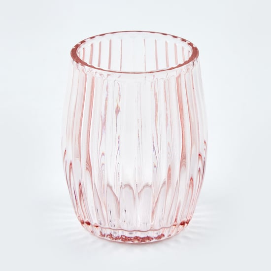 Nova Senorita Glass Ribbed Toothbrush Holder