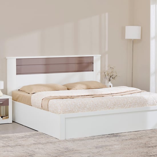 Quadro Cosco Queen Bed with Box Storage - White
