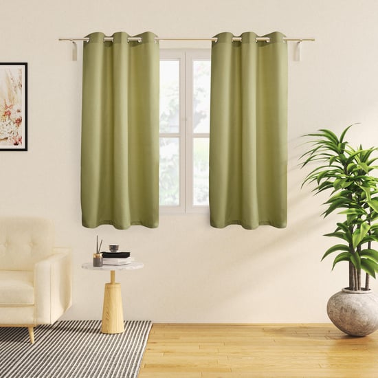 Sierra Set of 2 Woven Room Darkening Window Curtains