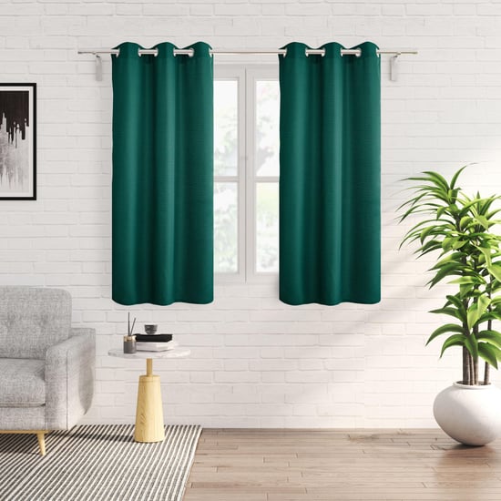 Sierra Set of 2 Woven Room Darkening Window Curtains