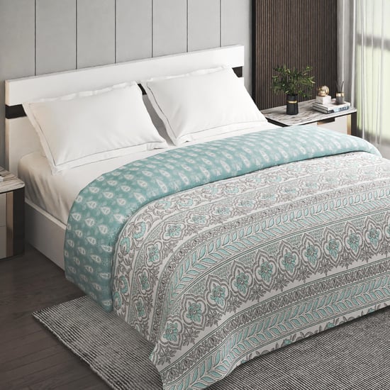 Restful Reflections Cotton Floral Printed Double Comforter