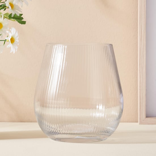 Eadric Glass Ribbed Vase
