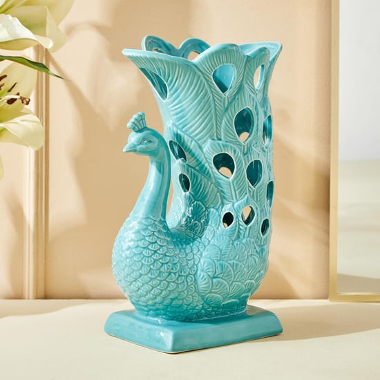 Rylee Ignus Ceramic Peacock Vase