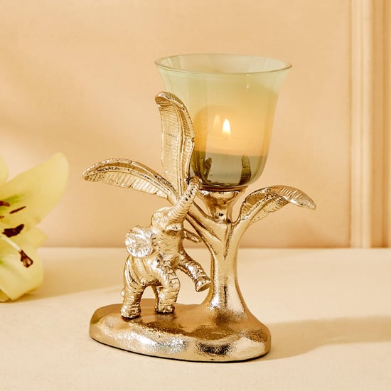 Eternity Vivere Glass Elephant Votive Holder