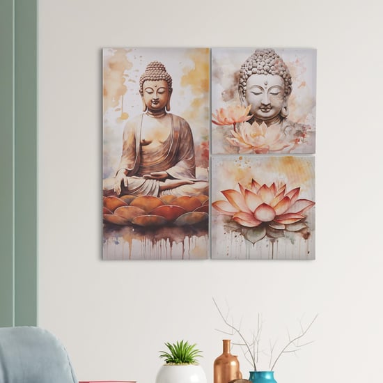 Corsica Brezza Set of 3 Wooden Buddha Picture Frames
