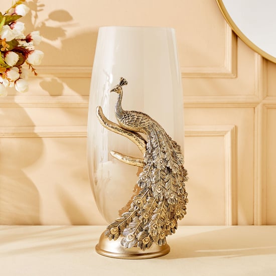 Eternity Vivere Glass Peacock Vase