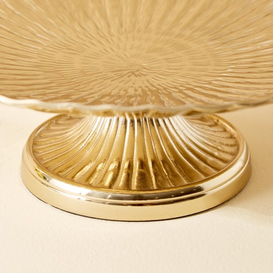 Hoovu Flor Metal Ribbed Decorative Bowl