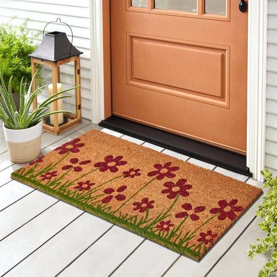 Stencila Coir Floral Print Doormat - 70x30cm