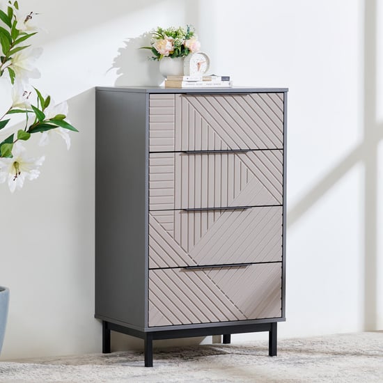 Connect Chest of 4 Drawers - Grey