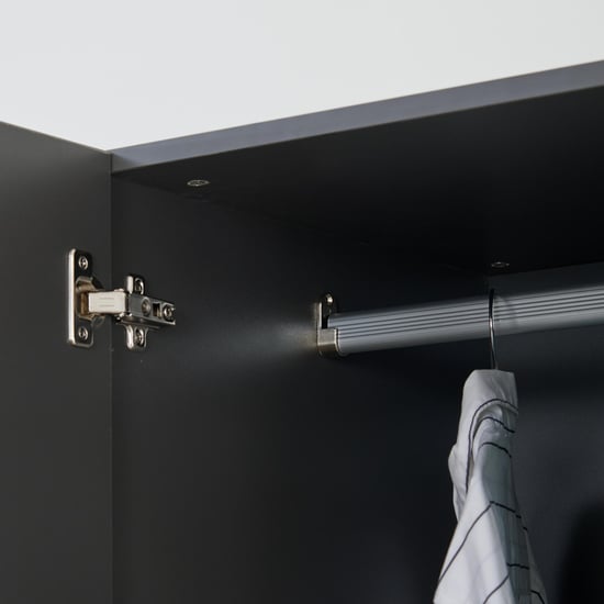 Connect 3-Door Wardrobe with Mirror and Drawer - Grey