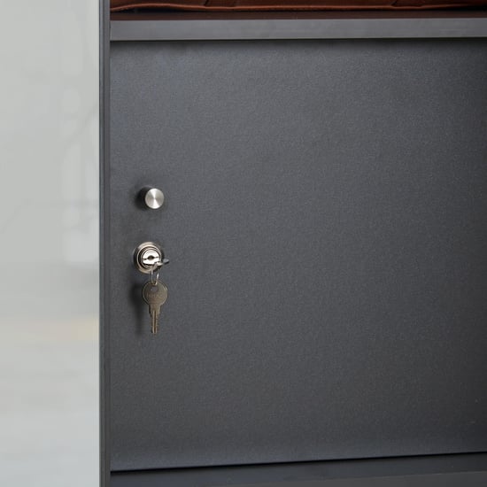 Connect 3-Door Wardrobe with Mirror and Drawer - Grey