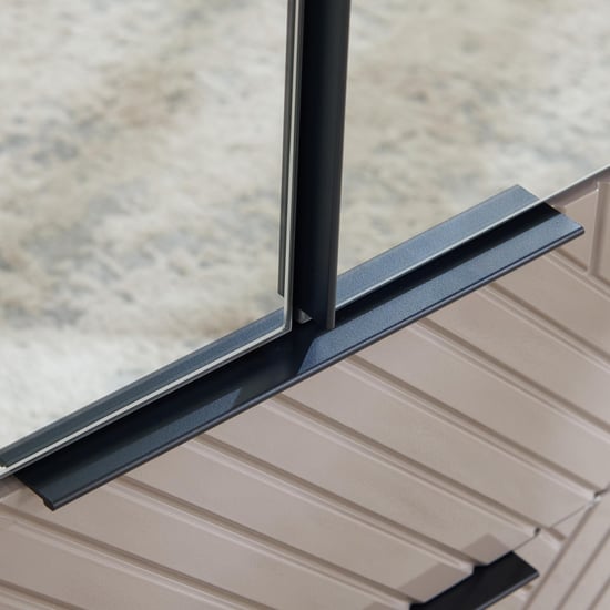 Connect 4-Door Wardrobe with Mirror and Drawer - Grey