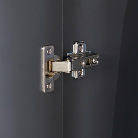 Connect 4-Door Wardrobe with Mirror and Drawer - Grey