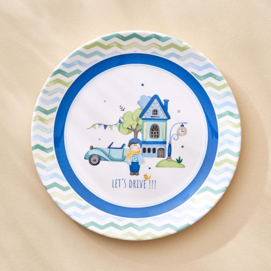 Slate Kids Melamine Printed Dinner Plate - 27cm