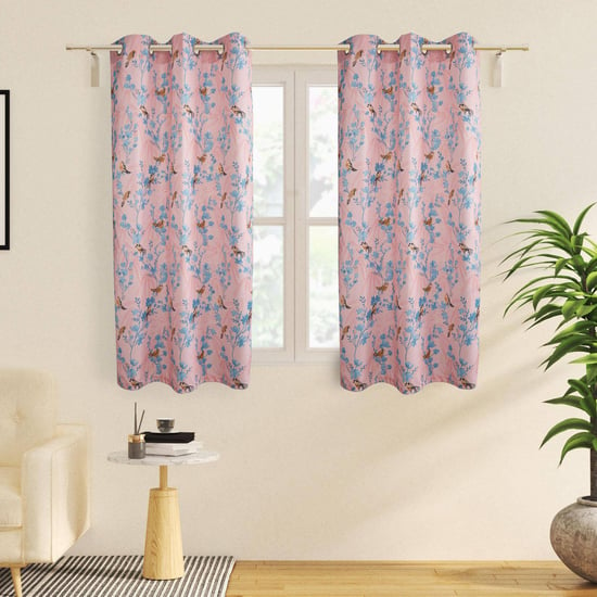 Senorita Cerise Set of 2 Printed Light Filtering Window Curtains