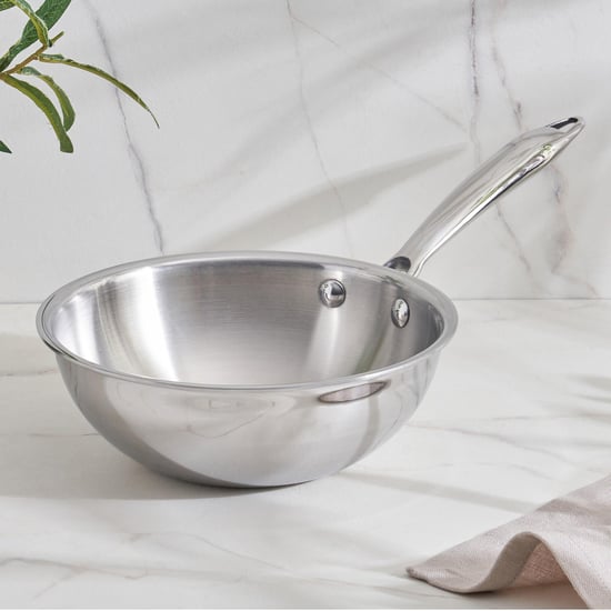 Valeria Carin Triply Stainless Steel Mini Wok - 1.3L