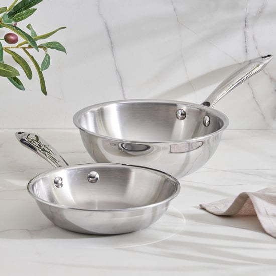 Valeria Carin Triply Stainless Steel Mini Wok - 1.3L