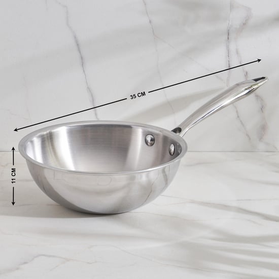 Valeria Carin Triply Stainless Steel Mini Wok - 1.3L