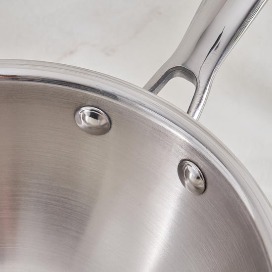 Valeria Carin Triply Stainless Steel Mini Wok - 1.3L