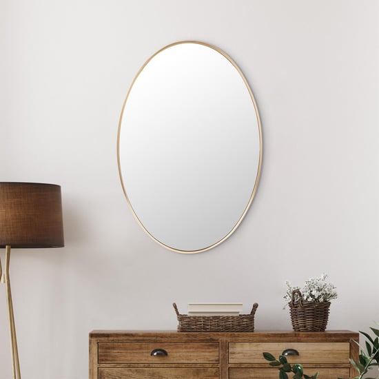 Reflection Flash Metal Oval Wall Mirror - 50x75cm