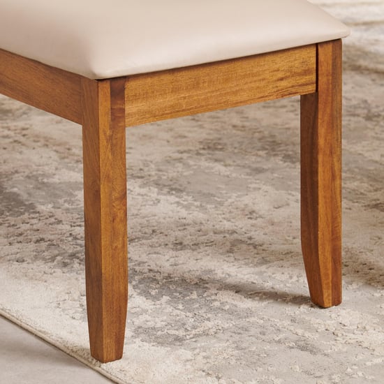 Giza Composite Marble Top 6-Seater Dining Set with Chairs and Bench - Beige