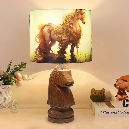 HOMESAKE Wooden Table Lamp