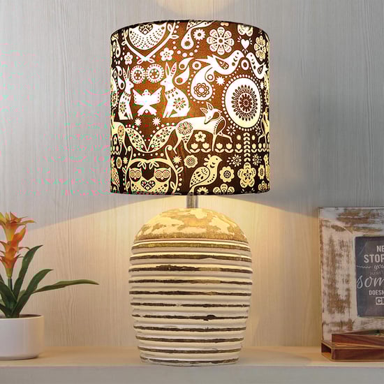 HOMESAKE Wooden Table Lamp