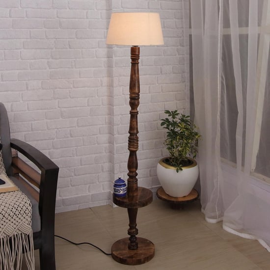 HOMESAKE Wooden Floor Lamp