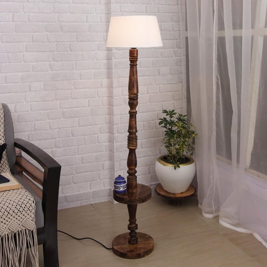 HOMESAKE Wooden Floor Lamp