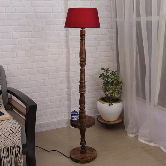 HOMESAKE Wooden Floor Lamp