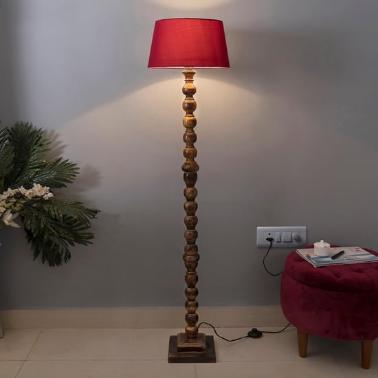 HOMESAKE Wooden Floor Lamp