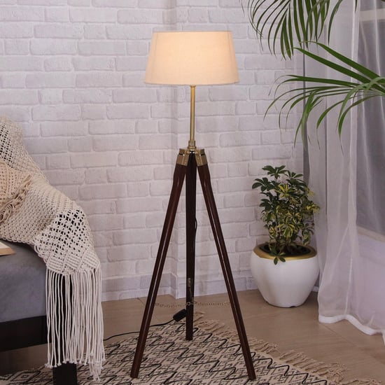 HOMESAKE Wooden Floor Lamp