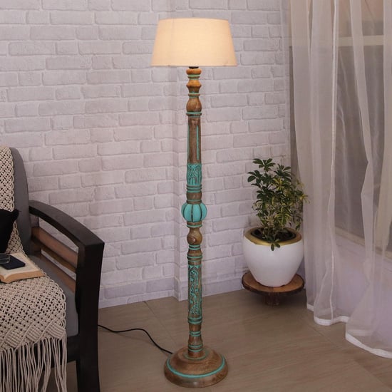 HOMESAKE Wooden Floor Lamp