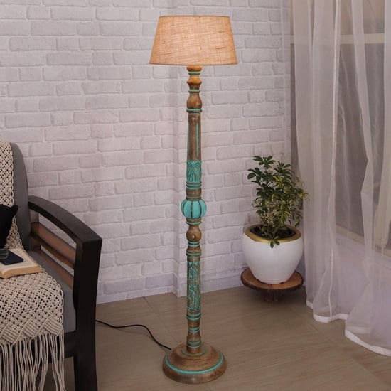 HOMESAKE Wooden Floor Lamp