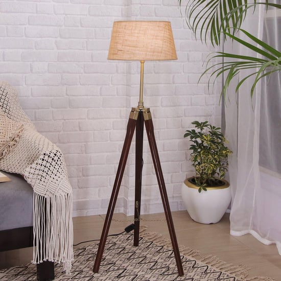 HOMESAKE Wooden Floor Lamp