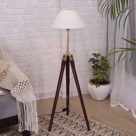 HOMESAKE Wooden Floor Lamp