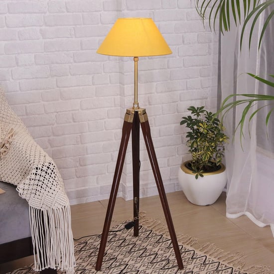 HOMESAKE Wooden Floor Lamp