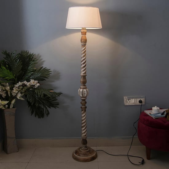 HOMESAKE Wooden Floor Lamp