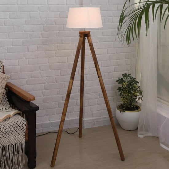 HOMESAKE Wooden Floor Lamp