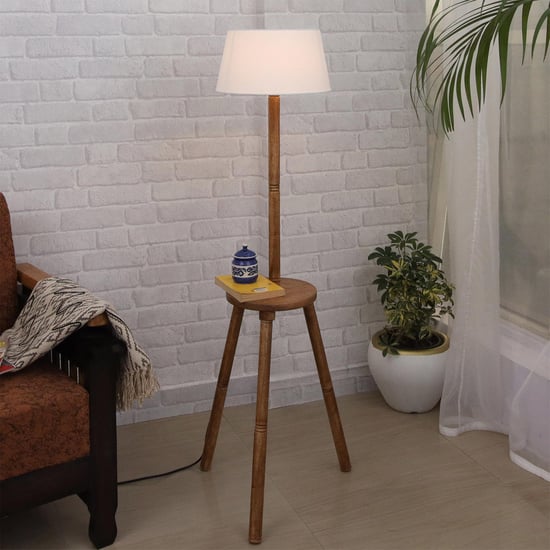 HOMESAKE Wooden Floor Lamp