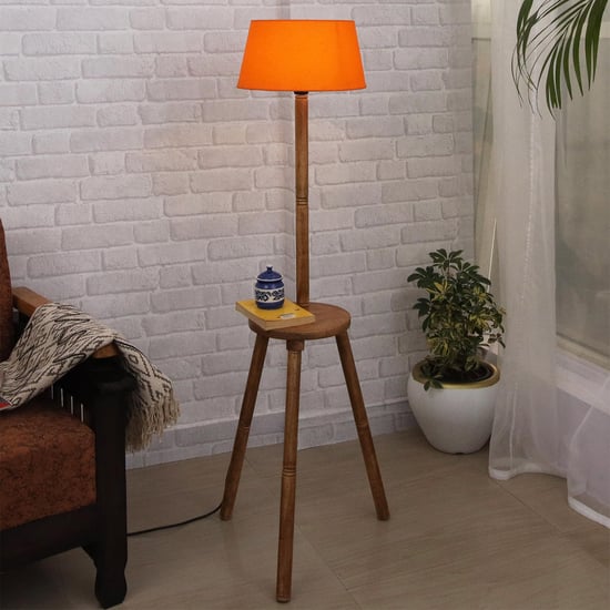 HOMESAKE Wooden Floor Lamp
