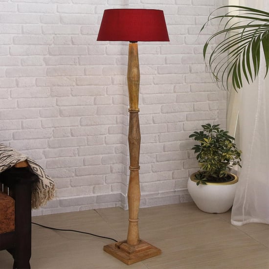 HOMESAKE Wooden Floor Lamp