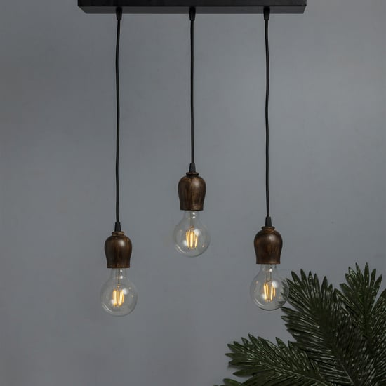 HOMESAKE Mango Wood Cluster Ceiling Lamp